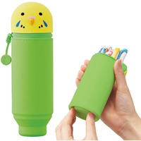 Lihit Lab Kawaii Japanese Bird Stand Up Pencil Case For School Office College  Cute School Supplies  Animal Pen Holder Pencil Pouch Holder Teen Girls  Artist Pencil Case  Parrot (A7712-9)