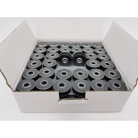 Prewound Bobbin  Plastic Sided  Size L(Sa155  Size 9.4)  Black  144  40S/2 Polyester For Sewing Doublelin Compatible With Babylock Barudan Brother Consew Juki Singer Tajima&More(40S2  Black)