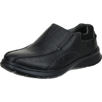Clarks Mens Cotrell Step Slip-On Loafer Black Oily 9 W Us