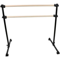 Vita Vibe - Prodigy Series: Traditional Wood Double Bar Freestanding Ballet Barre Usa Made (4 Ft - 8 Ft) Multiple Color Choices (Black  8 Ft)