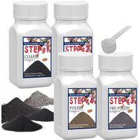 Wkturn Rock Tumbler Grit Set  Rock Tumbler Grit Polish Refill - 4 Basic Step Tumbling Media (Coarse/Medium Grit/Pre-Polished/Final Polish)  Rock Tumbler Set 2.0 For Any Brand Of Rock Polisher