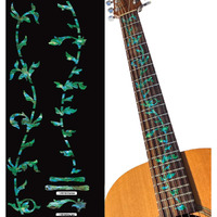 Inlay Sticker Fret Markers For Guitars - Tree Of Life - Abalone Green