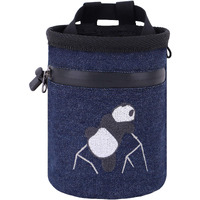 Amc Rock Climbing Panda Compact Chalk Bag With Adjustable Belt  Denim Blue