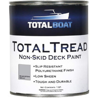 Totalboat-409324 Totaltread Non-Skid Deck Paint  Marine-Grade Anti-Slip Traction Coating For Boats  Wood  Fiberglass  Aluminum  And Metals (Gray  Quart)