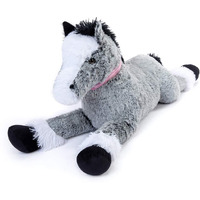 Tezituor Giant Horse Stuffed Animal  Large Pony Grey Plush Toy Horse  Big Gift For Kids 35 Inches