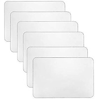 Yoleshy 6 Pcs Plastic Placemats  Heat Resistant Washable Table Mats For Dining  Kitchen (17 ' ' X 11 ' ')  Clear