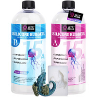 Let 's Resin Silicone Mold Making Kit 63.48Oz/3.968Lbs Non-Toxic Mold Making Silicone Rubber Silicone Mold Maker Clear Liquid Molding Silicone Kit For Resin Molds  Silicone Molds Making