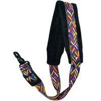Xinlinke Saxophone Neck Strap Soft Padded Rainbow Braided Pattern For Alto Baritone Soprano Sax