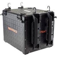 Yakattack Blackpak Pro Kayak Fishing Crate - Includes 4 Attachable Fishing Rod Holders  13"" X 16"" - Black