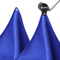 Zoea Magnetic Towel  Magnetic Clip For Golf Towel  Microfiber Fabric Waffle Pattern Towels Industrial Strength Magnet For Strong Hold To Golf Carts Or Clubs (2  Blue)