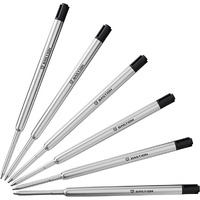 Bastion Pen Refill Ballpoint Black (6X) | Replacement For All Bastion Bolt Action Pens | Standard Pen Ink Refills Cartridge (Black 6 Pc)