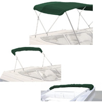 Savvycraft 4 Bow Bimini Top Replacement Cover 10 Feet Long  Durable Marine Grade Canvas Sun Shade Boat Canopy  Easy Install Zipper Sleeves  4 Bow 120 Inches Long  85-90 Inches Wide  Green Color