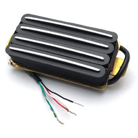 Saphue Hot Rail 2-Dual Blade Electric Guitar High Output Track Type Four Coil Humbucker Pickup Black