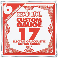 Ernie Ball Nickel Plain Single Guitar String .017 6-Pack