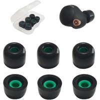 Memory Foam Tips For Sony Wf-1000Xm4/Wf-C500 Earbuds Tips For Sony Linkbuds S Wf-1000Xm4 Ear Tips Replacement Fit Charging Case Earbuds Cover 3 Pairs Medium Black