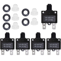 Fuzbaxy 5Pcs 30Amp Circuit Breakers With Manual Reset 32Vdc Ac125-250V With Quick Connect Terminals