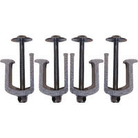 (4 Pack) Easy Mount - Truck Tool Box Clamps - Aluminum Tie Downs