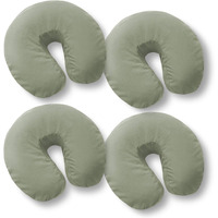 Saloniture 4-Pack Premium Microfiber Face Cradle Covers - Ultra Soft Fitted Massage Table Cradle Cover - Sage Green