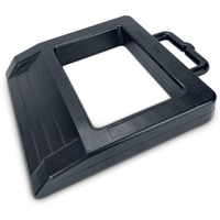 Roblock Rubber Pallet Jack Chock Heavy Duty Wheel Chock  Pallet Jack Stopper For Truck 14.2"" Length X 11.2"" Width X 2"" Height (1 Pack  Black)
