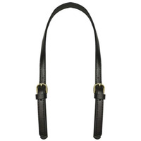 Constore 2 Pcs Leather Replacement Handles Shoulder Straps With Adjustable Buckle Purse Strap Bag Handles Diy Bag Belt Split Leather (Black)