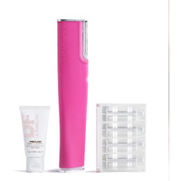 Dermaflash Luxe Plus Device  Anti Aging  Exfoliation  Hair Removal  And Dermaplaning Tool With Sonic Edge Technology And 4 Weeks Of Treatment  Pop Pink