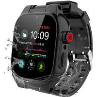 Apple Watch Series 7 45Mm Case  360 Full-Body Protective Case With Screen Protector  Shockproof Dustproof Waterproof Case  Black