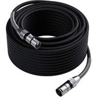 Xlr Cable 200 Feet  22Awg  Zinc Alloy Shells  Xlr Male To Female Heavy Duty Cable  3 Pin Balanced Shielded Microphone Cord  Durable & Flexible Xlr Patch Cable  Metal Spring Sr-Black