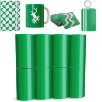 Green-Infusible Transfer Ink Sheets-Solor Color-Sublimation Paper For Cricut Maker Explore Mugs