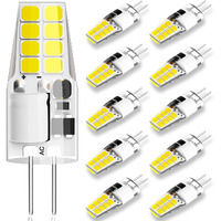 G4 Led Bulb 3W Equivalent To 20W-25W T3 Jc Type Bi-Pin G4 Base Halogen Bulb  Ac/Dc 12V Daylight White 6000K G4 Bulb For Puck Light  Rv  Under Counter Kitchen Lighting  Under Cabinet Light (10 Pack)