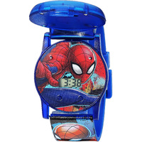 Accutime Kids Marvel Spider-Man Digital Quartz Plastic Watch For Boys & Girls With Lcd Display  Blue (Model: Spd4493)