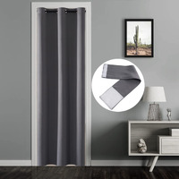 Shineland Closet Curtains For Bedroom Closet Door Doorway Curtain Privacy Small Width Curtain For Front Door/Narrow Window 34 Inch Wide 80 Inch Length Dark Charcoal Gray/Grey