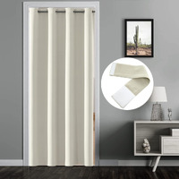 Shineland Cream Curtain 80 Inch Length For Bedroom Blackout Room Darkening Curtains For Living Room Window Door Doorway Off White Ivory
