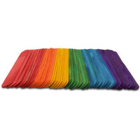 Colored Popsicle Sticks For Crafts  Large Colored Craft Sticks  Pack Of 1000  Each Stick 6"" Long X 3/4"" Wide  By Woodpeckers