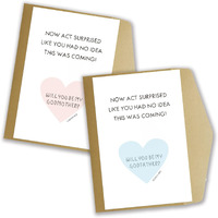 Set Of 2 Godparents Proposal Scratch Off Card  1 Scratch Off Will You Be My Godmother  1 Will You Be My Godfather