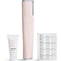 Dermaflash Luxe Plus Device  Anti Aging  Exfoliation  Hair Removal  And Dermaplaning Tool With Sonic Edge Technology And 4 Weeks Of Treatment  Blush