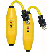 Tower Manufacturing 30438023 Heavy Duty Commercial Grade 15 Amp Auto-Reset Inline User Attachable??Fci Plug  Yellow - [2 Pack]