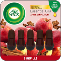 Air Wick Essential Mist Refill  5 Ct  Apple Cinnamon  Essential Oils Diffuser  Air Freshener