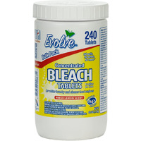 Evolve Concentrated Bleach Tablet Bulk Size 240 Tablets 1 Pack Fresh Lemon