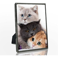 Decanit 4X6 Picture Frame Metal  Thin Edge Photo Frames For Tabletop Display And Wall Mounting Black