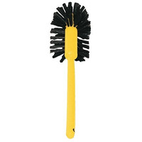 Commercial-Grade Toilet Bowl Brush  17"" Long  Plastic Handle  Brown