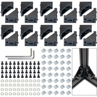 Cheemuii 2020 Corner Bracket Kit 20Pcs Corner Brackets 40Pcs Hex Screws 40Pcs Slide Nuts 40Pcs Washers And 2Pcs Hex Wrenchs For Slot 6Mm 20S Aluminum Extrusion Profile Rail Accessories 20Sets