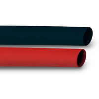 2-Piece Temco 1"" Marine Grade Heat Shrink Tube 3:1 Adhesive Glue Lined 1 Red + 1 Black 4Ft Each