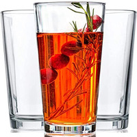 Drinking Glasses - Set Of 10-16Oz. Margarita Glass Cups - Dishwasher Safe Cocktail Clear Heavy Base Tall Beer Glasses  Water Glasses  Bar Glass  Wine  Juice  Iced Tea