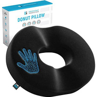 Ergonomic Innovations Donut Pillow For Tailbone Pain Relief And Hemorrhoids  Donut Cushion For Pregnancy And After Surgery Sitting Relief  Seat Cushion For Desk Chair  Tailbone Office Chair Cushion