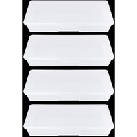 Beauticom Personal Box Storage Case For Professional Manicurist Nails Pedicure (Large Size) (4 Pieces  Frosted)