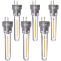 Dge S14 Replacement Led Bulb 6 Pack Replacement String Light Bulbs 1.5 Watt Led Replacement Light Bulb  Shatter-Proof And Waterproof Ip65.