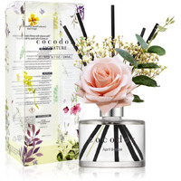 Cocod'Or Cocodor Rose Flower Reed Diffuser/April Breeze/6.7Oz(200Ml)/1 Pack/Reed Diffuser  Reed Diffuser Set  Oil Diffuser & Reed Diffuser Sticks  Home Decor & Office Decor  Fragrance And Gifts