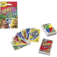 Mattel Games Uno Junior Card Game For Kids With Simple Rules  Levels Of Play And Animal Matching For 2-4 Players