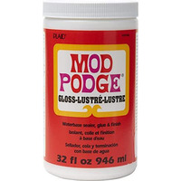 Mod Podge Gloss Sealer  Glue & Finish: All-In-One Craft Solution- Quick Dry  Easy Clean  For Wood  Paper  Fabric & More. Non-Toxic - Craft With Confidence  Made In Usa  32 Oz.  Pack Of 1