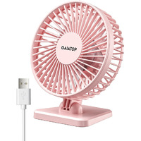 Gaiatop Usb Desk Fan  Small But Powerful  Portable Quiet 3 Speeds Wind Desktop Personal Fan  Adjustment Mini Fan Table Fan For Better Cooling  Home Office Car Indoor Outdoor(Pink)